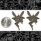 Chocolate Brown Plated Brass Fairy Pendants with One Ring - Set of Two - RB-P80